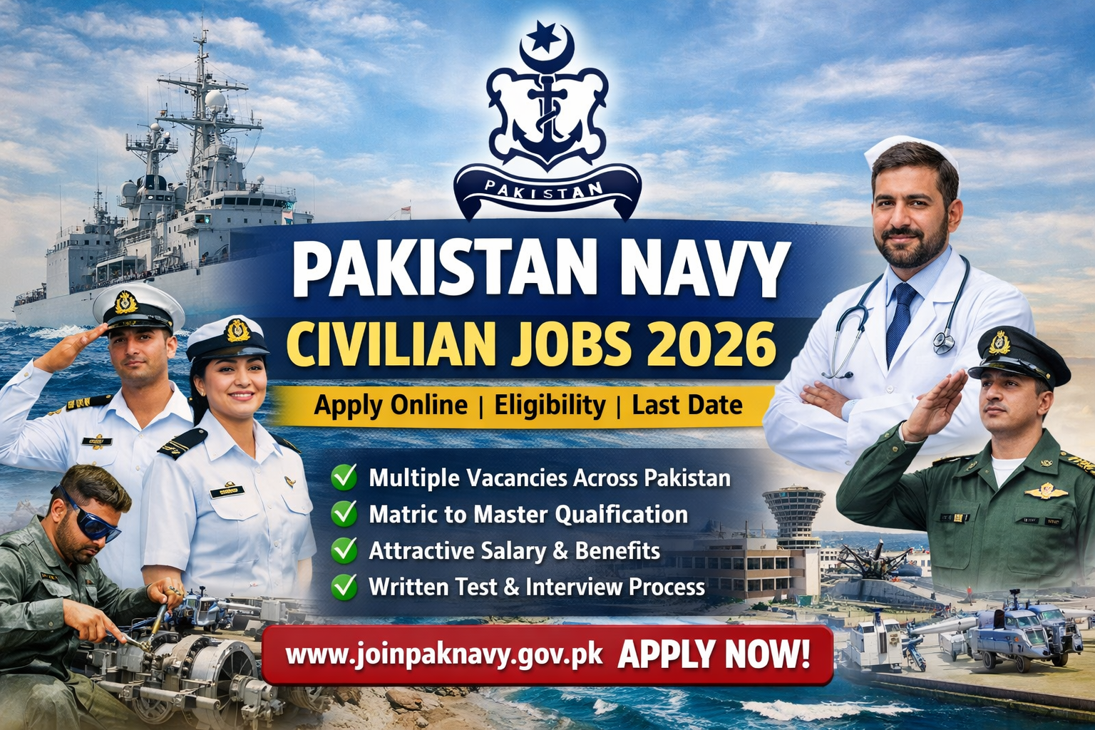 Pakistan Navy Civilian Jobs 2026