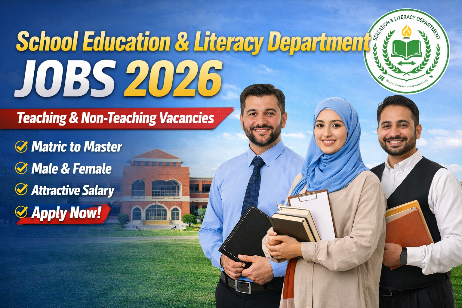 School Education & Literacy Department Jobs 2026