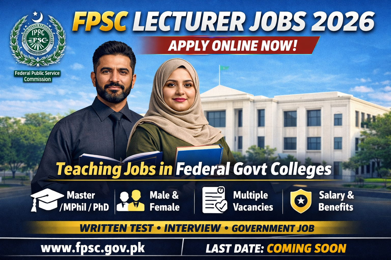 FPSC Lecturer Jobs 2026