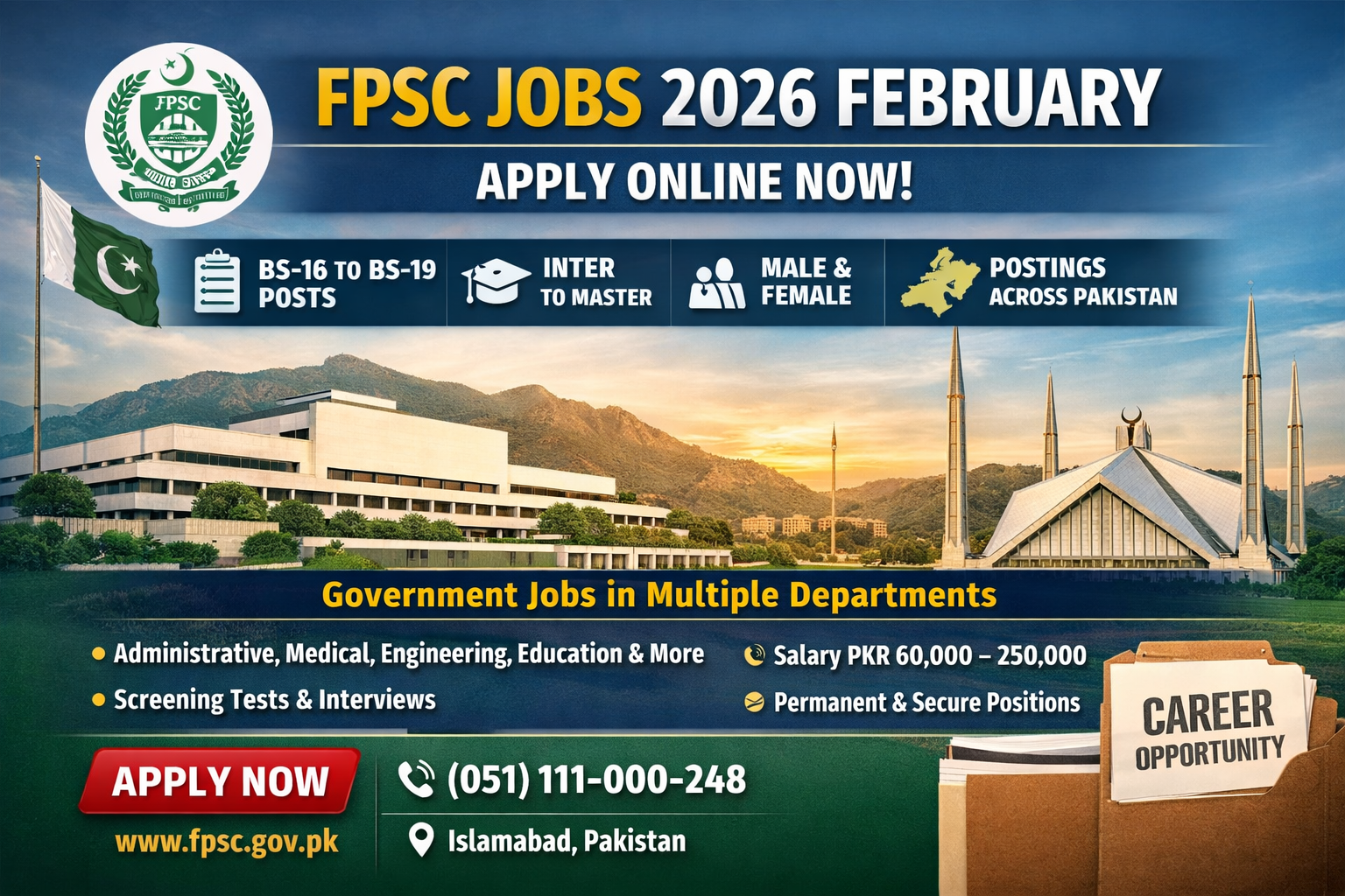 FPSC Jobs 2026 February