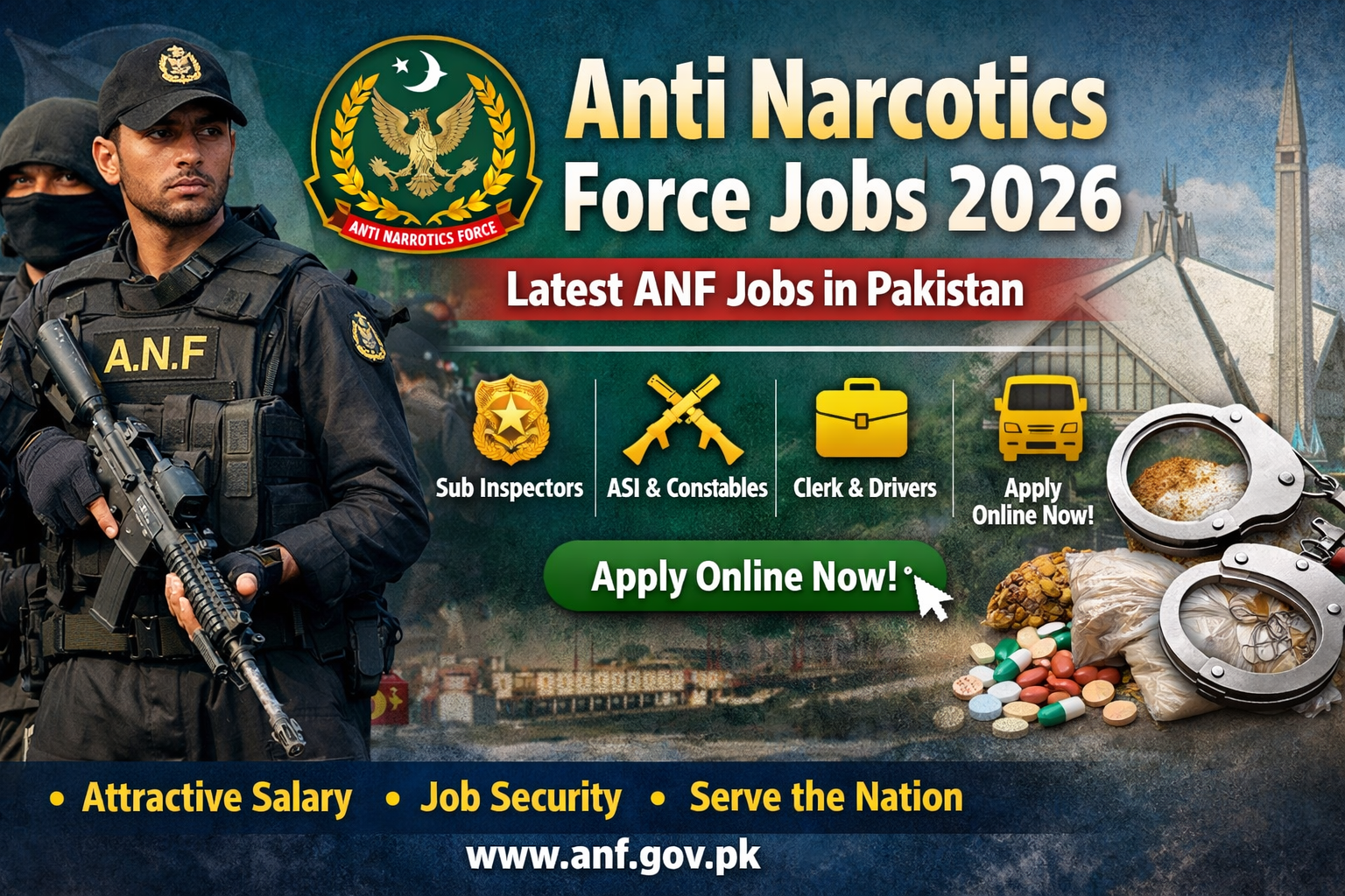 Anti Narcotics Force Jobs 2026